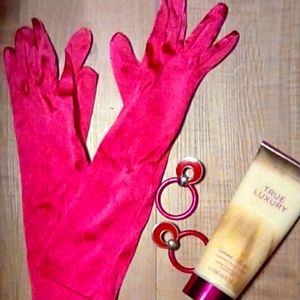Magenta Pink Satin Stretch glove Bundle